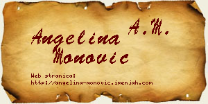 Angelina Monović vizit kartica